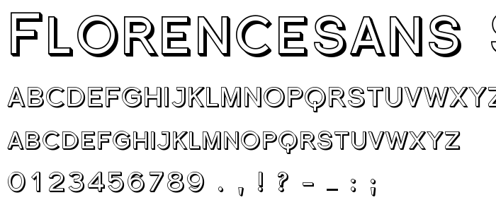 Florencesans SC Shaded font